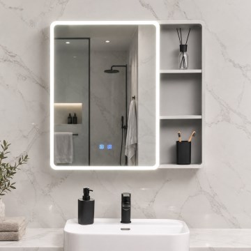 BRILAGI - LED-peegelkapp AVOLA SINGLE 75x70 cm taustvalgustusega
