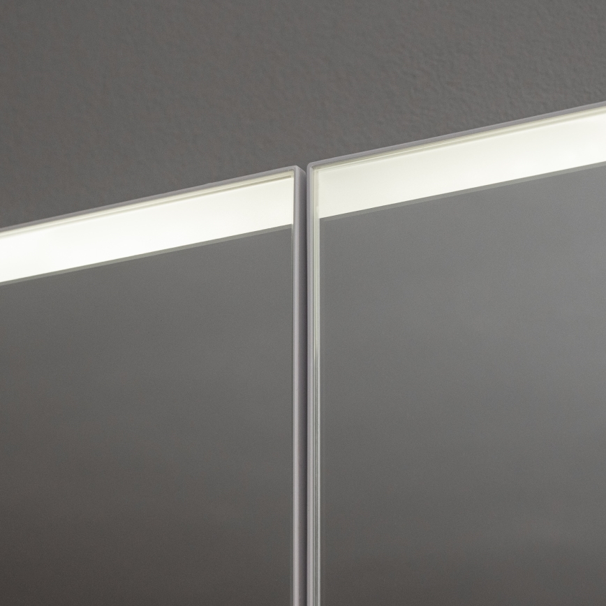 BRILAGI - LED-peegliga vannitoa kapp tagantvalgustusega NOTO DOUBLE 60x65 cm