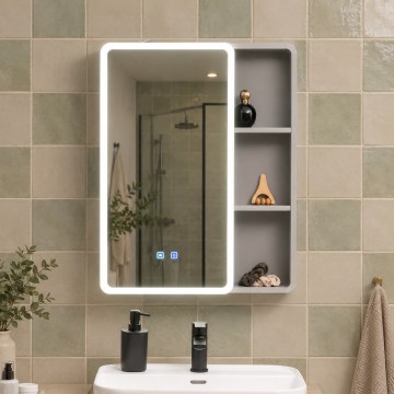 BRILAGI - LED-peegliga vannitoakapp taustvalgustusega AVOLA SINGLE 55x70 cm