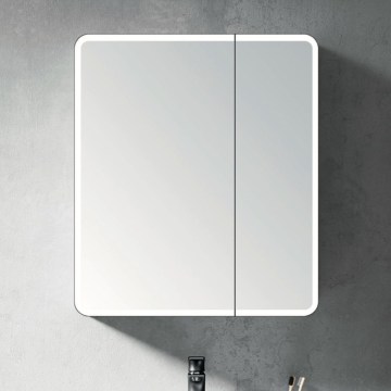 BRILAGI - LED-peegliga vannitoakapp taustvalgustusega NOTO DOUBLE 60x70 cm