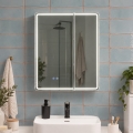 BRILAGI - LED-peegliga vannitoakapp taustvalgustusega NOTO DOUBLE 60x70 cm