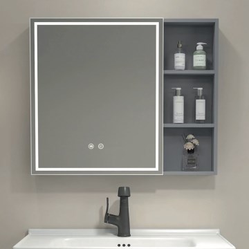 BRILAGI - LED peegliga vannitoakapp taustvalgustusega NOTO SINGLE 60x65 cm