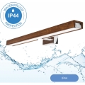 Brilagi - LED Peeglivalgustus vannituppa WOODY MIRROR LED/12W/230V 60 cm IP44 tamm kirss/läikiv kroom