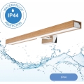 Brilagi - LED Peeglivalgustus vannituppa WOODY MIRROR LED/12W/230V 60 cm IP44 tamm/läikiv kroom