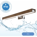Brilagi - LED Peeglivalgustus vannituppa WOODY MIRROR LED/12W/230V 60 cm IP44 tamm pähkel/läikiv kroom