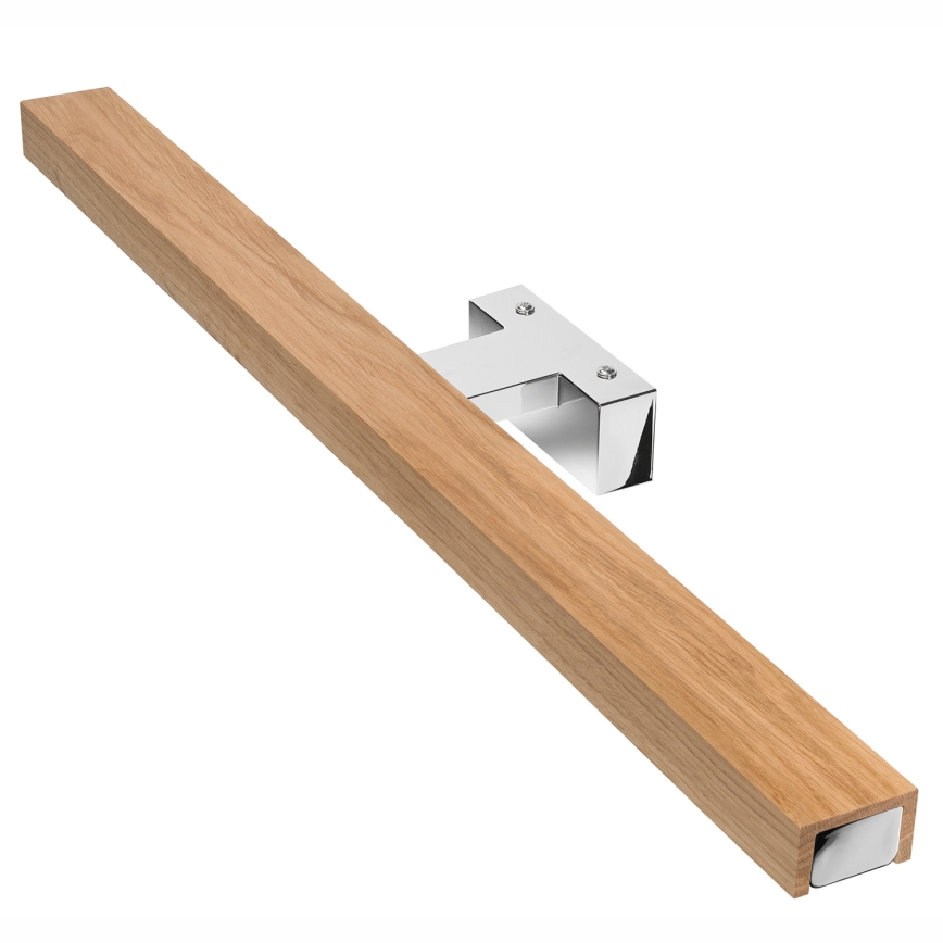 Brilagi - LED Peeglivalgustus vannituppa WOODY MIRROR LED/12W/230V 60 cm IP44 tamm/läikiv kroom