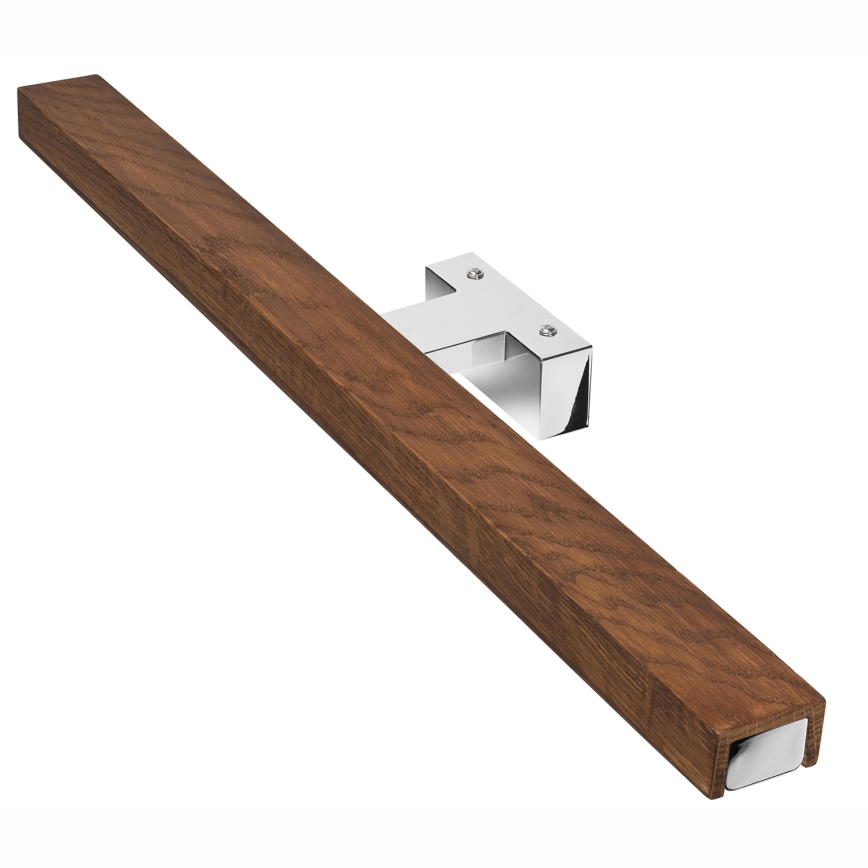 Brilagi - LED Peeglivalgustus vannituppa WOODY MIRROR LED/12W/230V 60 cm IP44 tamm kirss/läikiv kroom