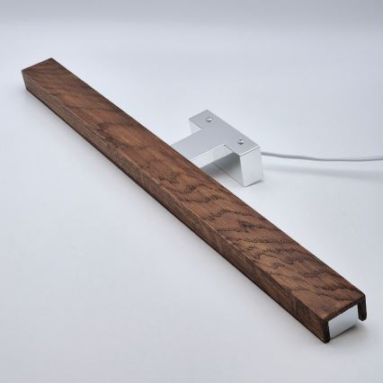 Brilagi - LED Peeglivalgustus vannituppa WOODY MIRROR LED/12W/230V 60 cm IP44 tamm kirss/läikiv kroom