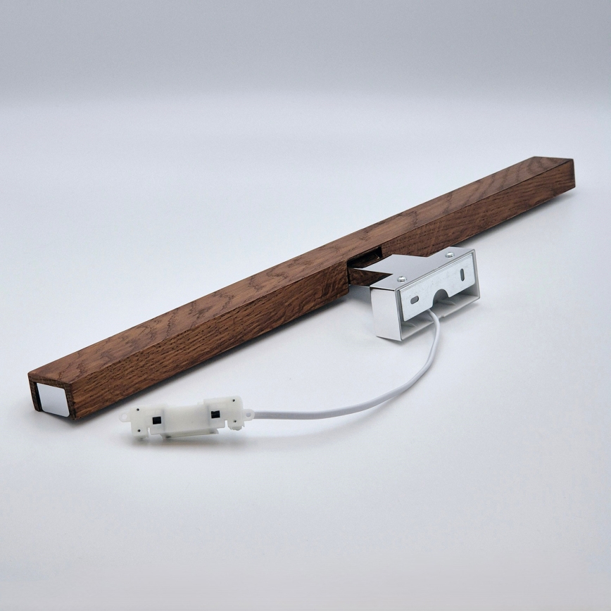 Brilagi - LED Peeglivalgustus vannituppa WOODY MIRROR LED/12W/230V 60 cm IP44 tamm kirss/läikiv kroom