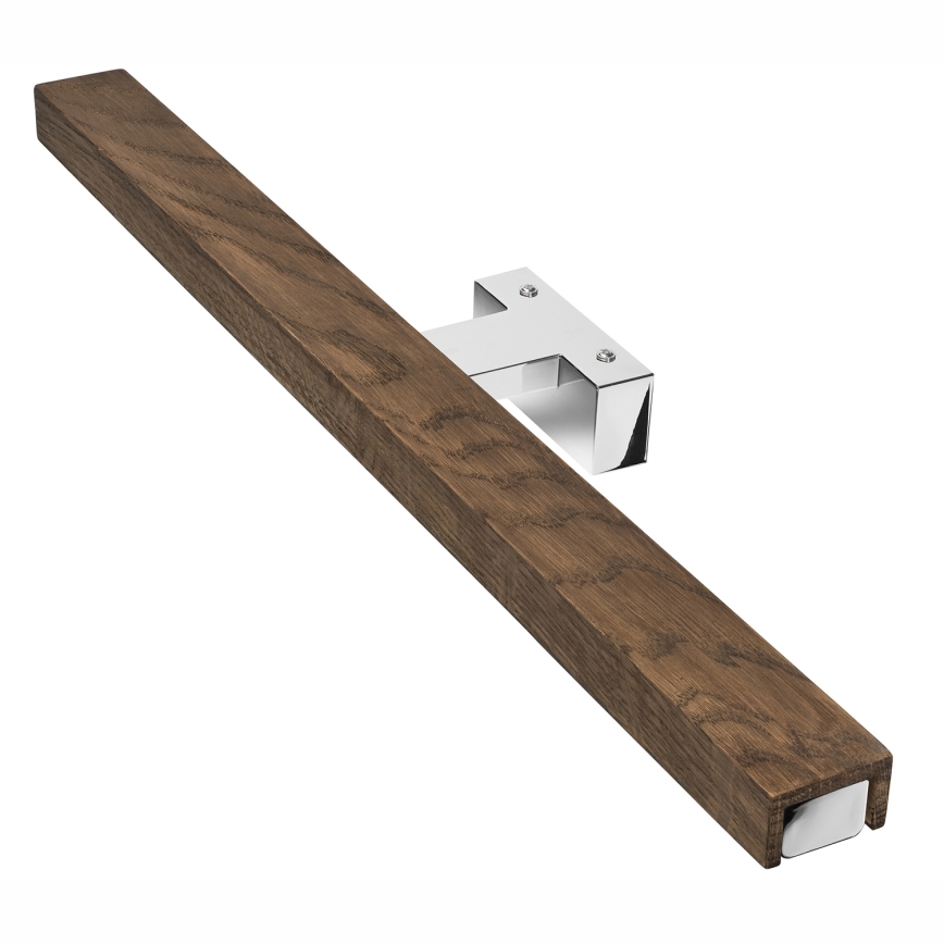 Brilagi - LED Peeglivalgustus vannituppa WOODY MIRROR LED/12W/230V 60 cm IP44 tamm pähkel/läikiv kroom