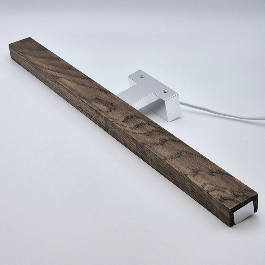Brilagi - LED Peeglivalgustus vannituppa WOODY MIRROR LED/12W/230V 60 cm IP44 tamm pähkel/läikiv kroom