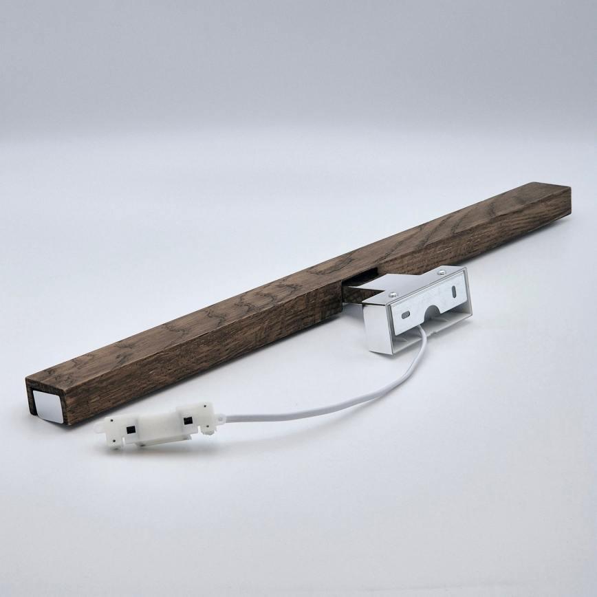 Brilagi - LED Peeglivalgustus vannituppa WOODY MIRROR LED/12W/230V 60 cm IP44 tamm pähkel/läikiv kroom