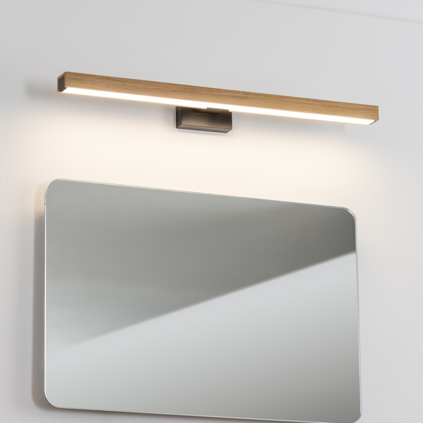 Brilagi - LED Peeglivalgustus vannituppa WOODY MIRROR LED/12W/230V 60 cm IP44 tamm/must