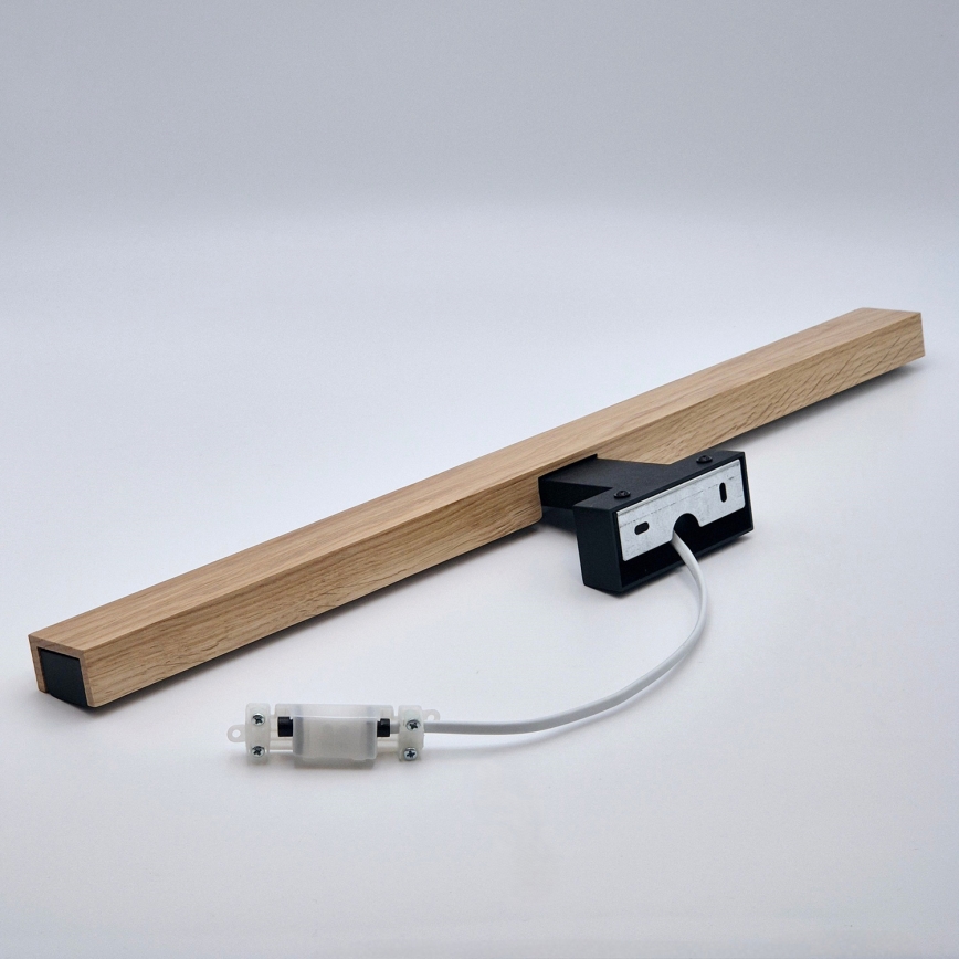 Brilagi - LED Peeglivalgustus vannituppa WOODY MIRROR LED/12W/230V 60 cm IP44 tamm/must