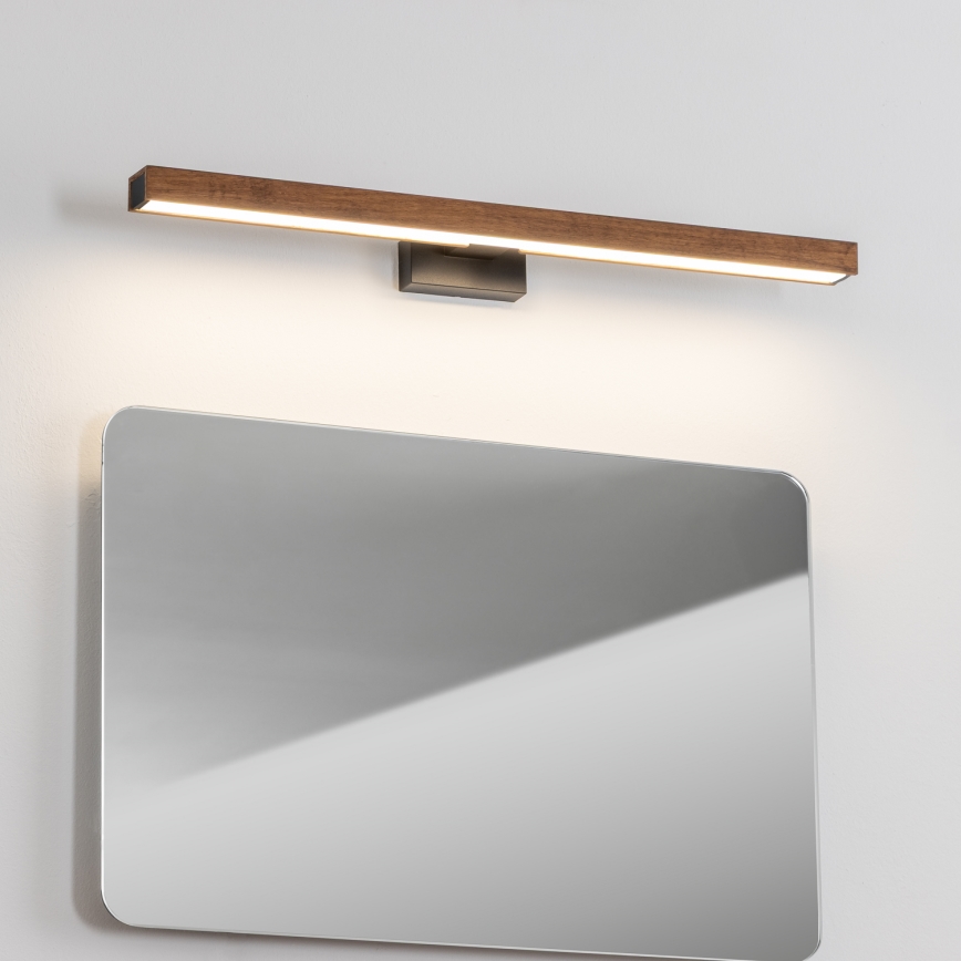 Brilagi - LED Peeglivalgustus vannituppa WOODY MIRROR LED/12W/230V 60 cm IP44 tamm kirss/must