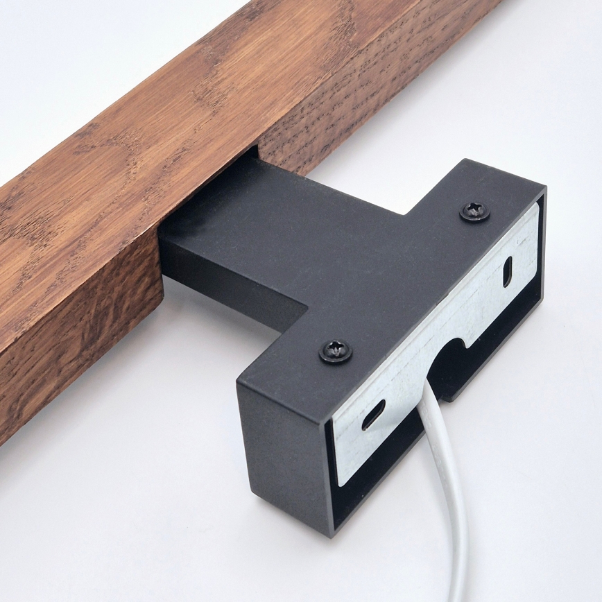Brilagi - LED Peeglivalgustus vannituppa WOODY MIRROR LED/12W/230V 60 cm IP44 tamm kirss/must