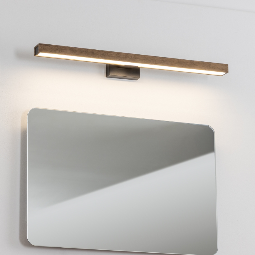 Brilagi - LED Peeglivalgustus vannituppa WOODY MIRROR LED/12W/230V 60 cm IP44 tamm pähkel/must