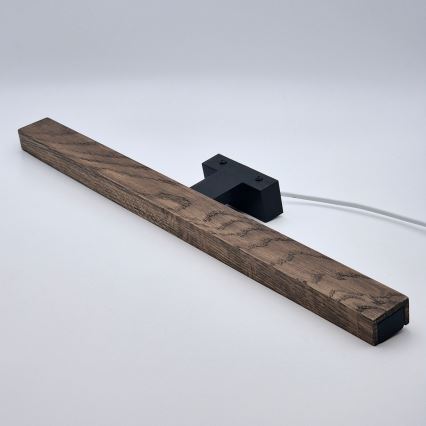 Brilagi - LED Peeglivalgustus vannituppa WOODY MIRROR LED/12W/230V 60 cm IP44 tamm pähkel/must