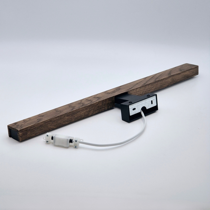 Brilagi - LED Peeglivalgustus vannituppa WOODY MIRROR LED/12W/230V 60 cm IP44 tamm pähkel/must