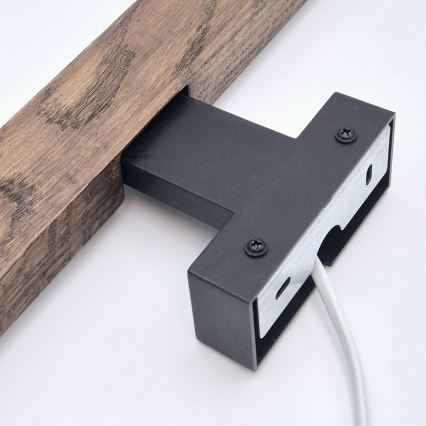 Brilagi - LED Peeglivalgustus vannituppa WOODY MIRROR LED/12W/230V 60 cm IP44 tamm pähkel/must
