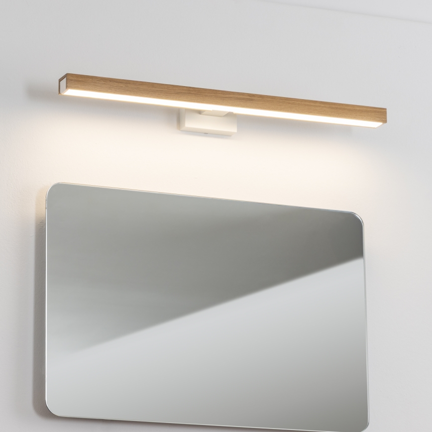 Brilagi - LED Peeglivalgustus vannituppa WOODY MIRROR LED/12W/230V 60 cm IP44 tamm/valge