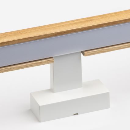 Brilagi - LED Peeglivalgustus vannituppa WOODY MIRROR LED/12W/230V 60 cm IP44 tamm/valge