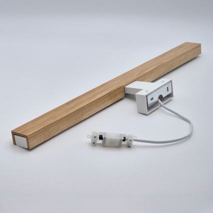 Brilagi - LED Peeglivalgustus vannituppa WOODY MIRROR LED/12W/230V 60 cm IP44 tamm/valge