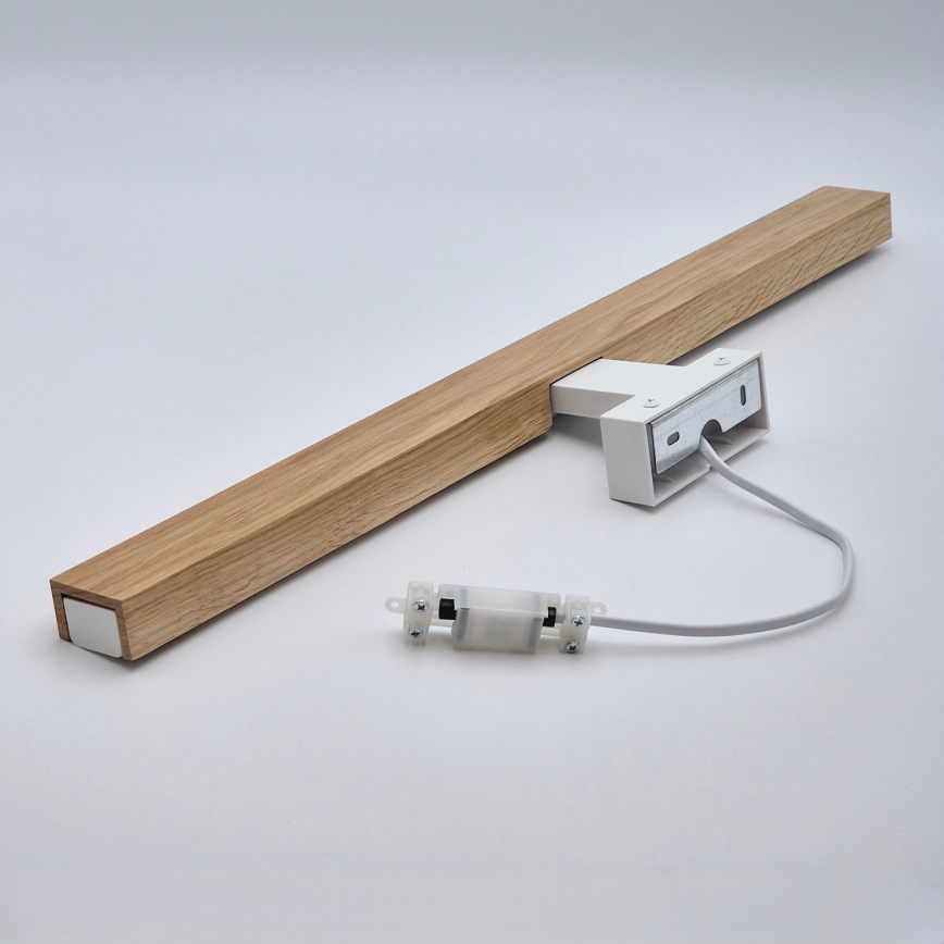 Brilagi - LED Peeglivalgustus vannituppa WOODY MIRROR LED/12W/230V 60 cm IP44 tamm/valge