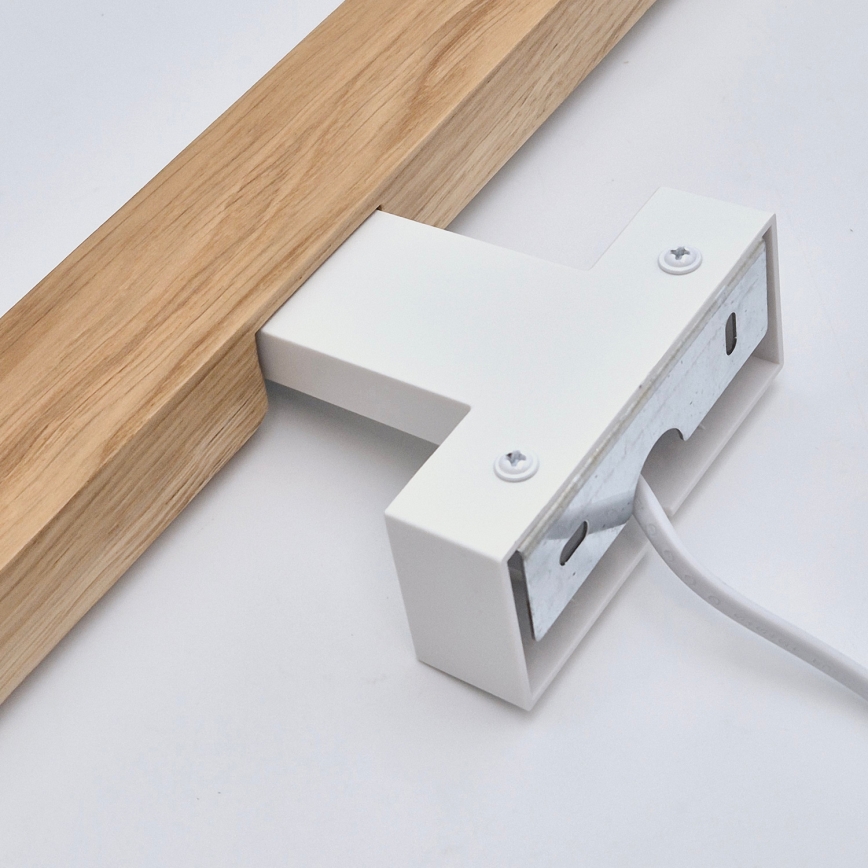 Brilagi - LED Peeglivalgustus vannituppa WOODY MIRROR LED/12W/230V 60 cm IP44 tamm/valge