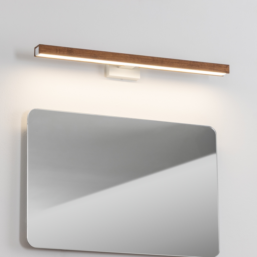 Brilagi - LED Peeglivalgustus vannituppa WOODY MIRROR LED/12W/230V 60 cm IP44 tamm kirss/valge