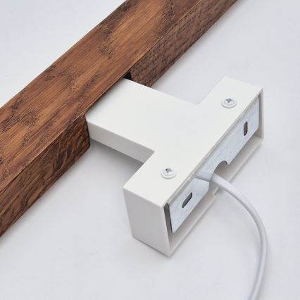 Brilagi - LED Peeglivalgustus vannituppa WOODY MIRROR LED/12W/230V 60 cm IP44 tamm kirss/valge