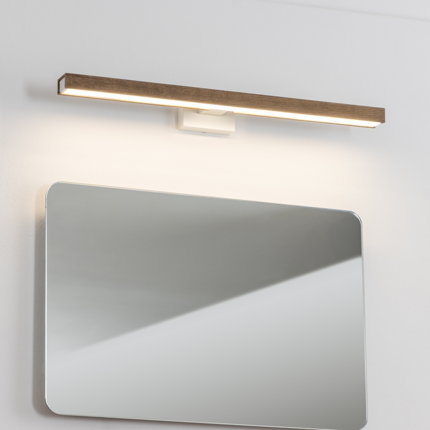 Brilagi - LED Peeglivalgustus vannituppa WOODY MIRROR LED/12W/230V 60 cm IP44 tamm pähkel/valge