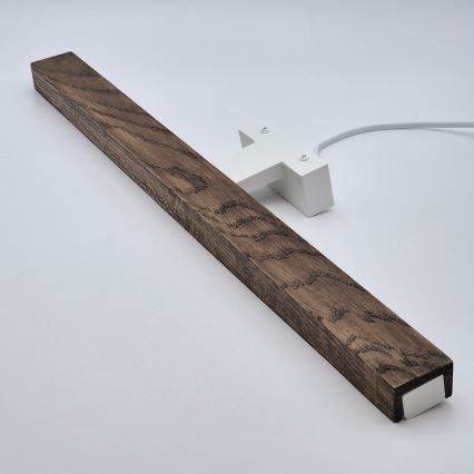 Brilagi - LED Peeglivalgustus vannituppa WOODY MIRROR LED/12W/230V 60 cm IP44 tamm pähkel/valge