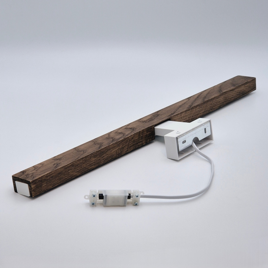 Brilagi - LED Peeglivalgustus vannituppa WOODY MIRROR LED/12W/230V 60 cm IP44 tamm pähkel/valge