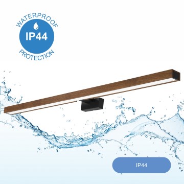 Brilagi - LED Peeglivalgustus vannituppa WOODY MIRROR LED/15W/230V 90 cm IP44 tamm kirss/must