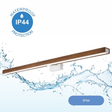 Brilagi - LED Peeglivalgustus vannituppa WOODY MIRROR LED/15W/230V 90 cm IP44 tamm kirss/valge