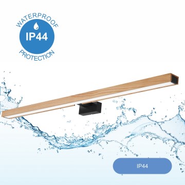 Brilagi - LED Peeglivalgustus vannituppa WOODY MIRROR LED/15W/230V 90 cm IP44 tamm/must