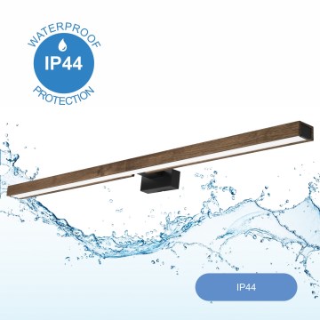 Brilagi - LED Peeglivalgustus vannituppa WOODY MIRROR LED/15W/230V 90 cm IP44 tamm pähkel/must