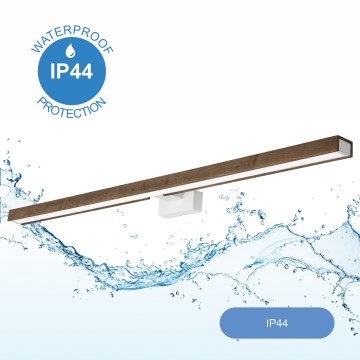Brilagi - LED Peeglivalgustus vannituppa WOODY MIRROR LED/15W/230V 90 cm IP44 tamm pähkel/valge