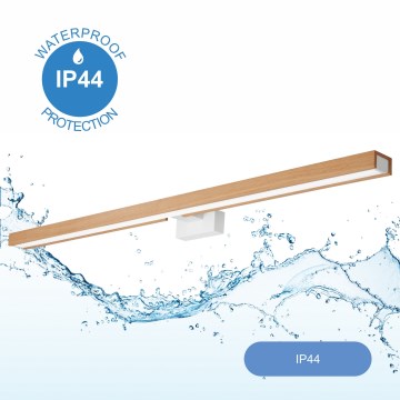 Brilagi - LED Peeglivalgustus vannituppa WOODY MIRROR LED/15W/230V 90 cm IP44 tamm/valge