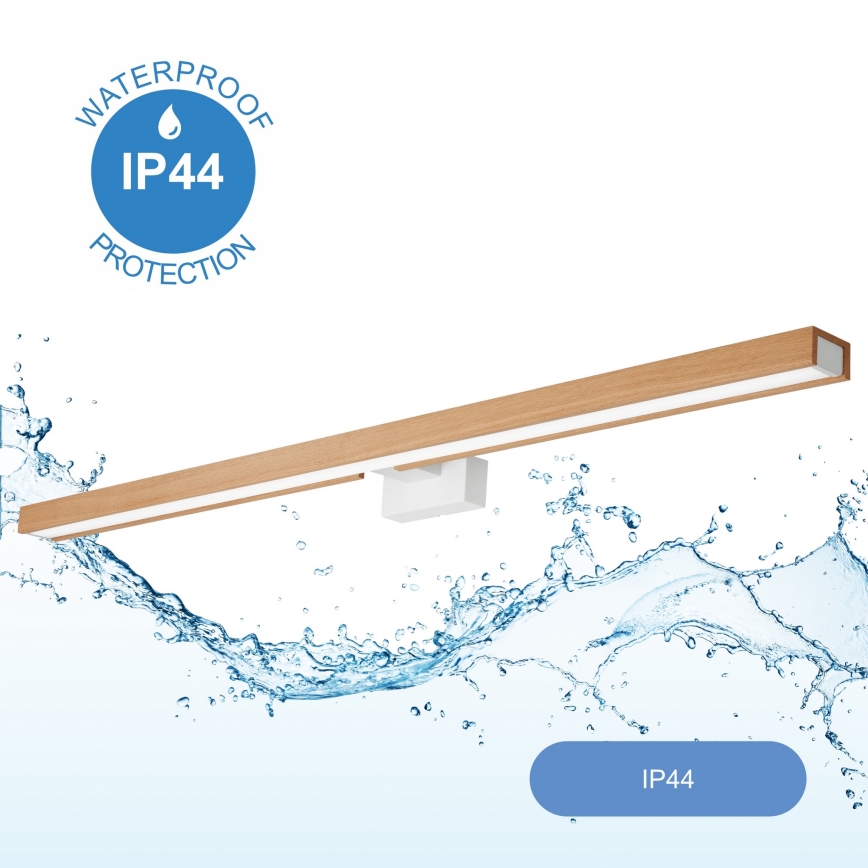 Brilagi - LED Peeglivalgustus vannituppa WOODY MIRROR LED/15W/230V 90 cm IP44 tamm/valge