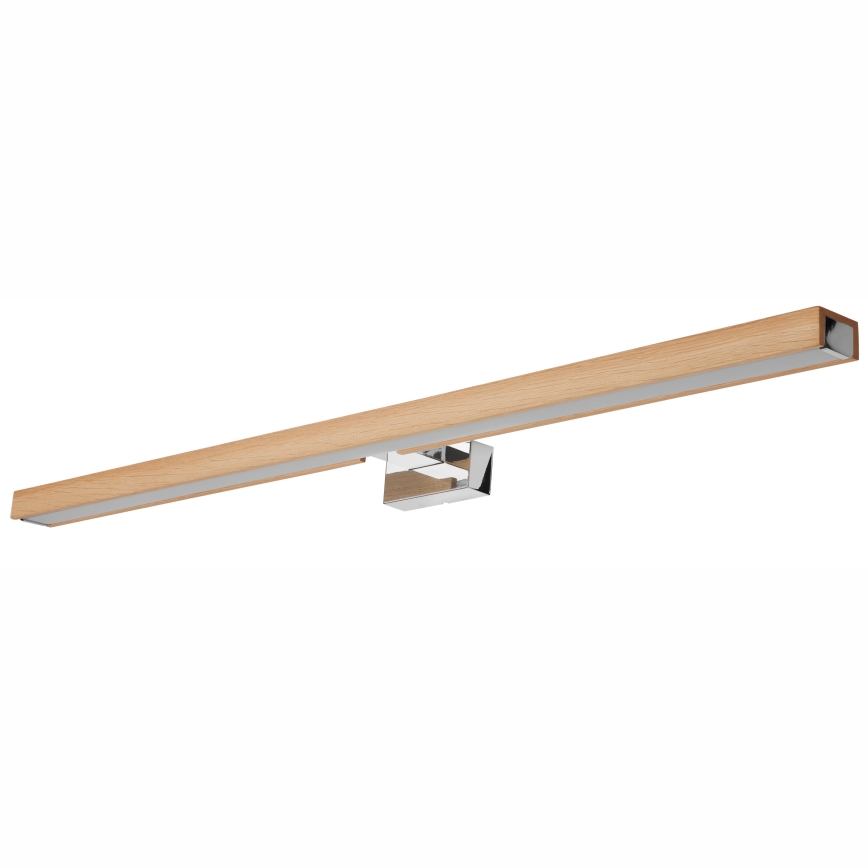 Brilagi - LED Peeglivalgustus vannituppa WOODY MIRROR LED/15W/230V 90 cm IP44 tamm/läikiv kroom