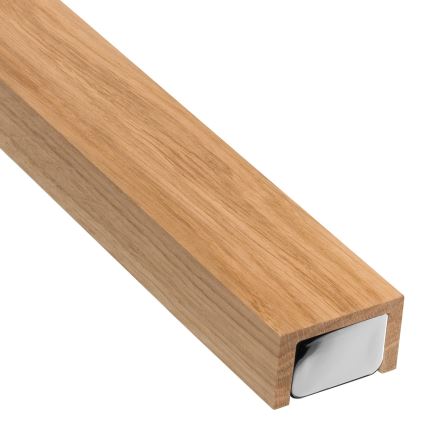 Brilagi - LED Peeglivalgustus vannituppa WOODY MIRROR LED/15W/230V 90 cm IP44 tamm/läikiv kroom
