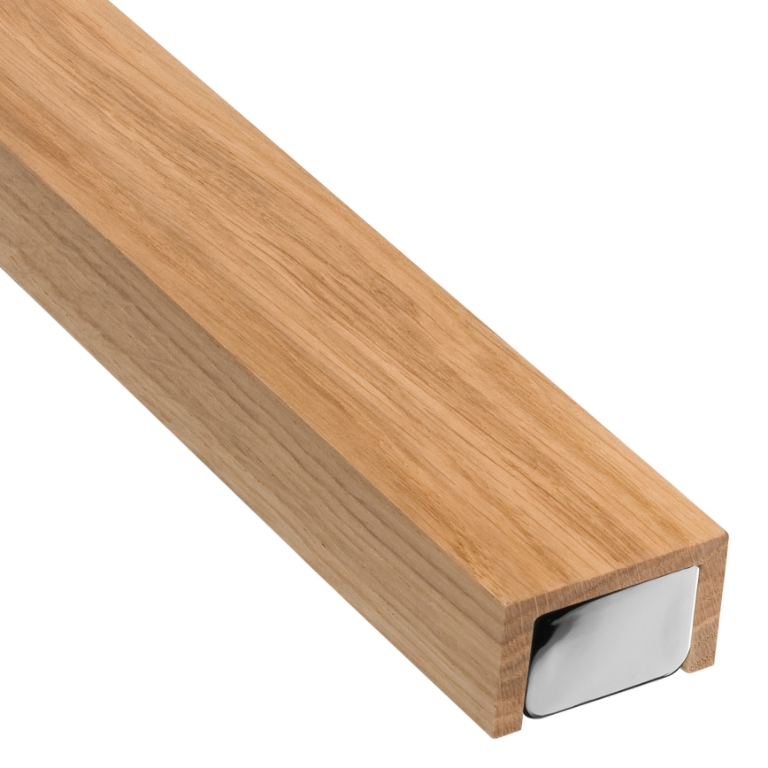 Brilagi - LED Peeglivalgustus vannituppa WOODY MIRROR LED/15W/230V 90 cm IP44 tamm/läikiv kroom