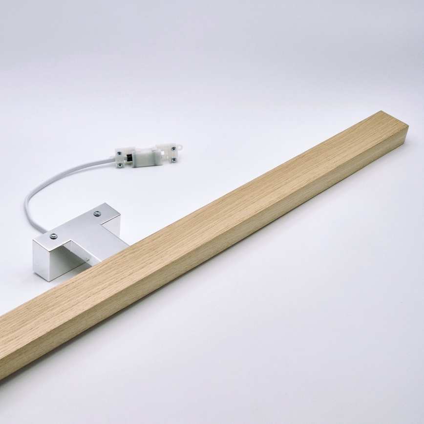 Brilagi - LED Peeglivalgustus vannituppa WOODY MIRROR LED/15W/230V 90 cm IP44 tamm/läikiv kroom