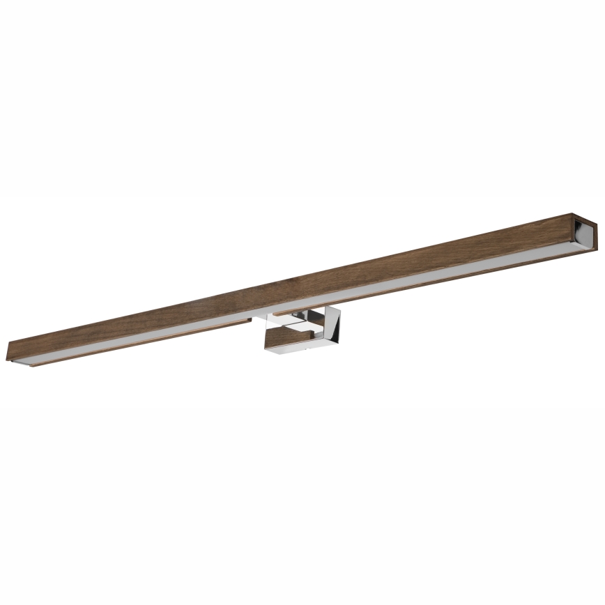 Brilagi - LED Peeglivalgustus vannituppa WOODY MIRROR LED/15W/230V 90 cm IP44 tamm pähkel/läikiv kroom
