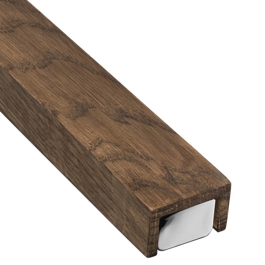 Brilagi - LED Peeglivalgustus vannituppa WOODY MIRROR LED/15W/230V 90 cm IP44 tamm pähkel/läikiv kroom