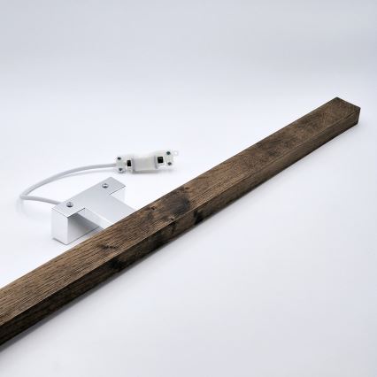 Brilagi - LED Peeglivalgustus vannituppa WOODY MIRROR LED/15W/230V 90 cm IP44 tamm pähkel/läikiv kroom