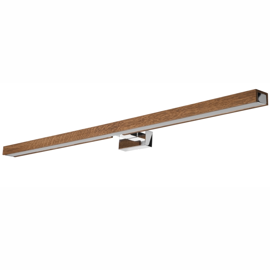 Brilagi - LED Peeglivalgustus vannituppa WOODY MIRROR LED/15W/230V 90 cm IP44 tamm kirss/läikiv kroom