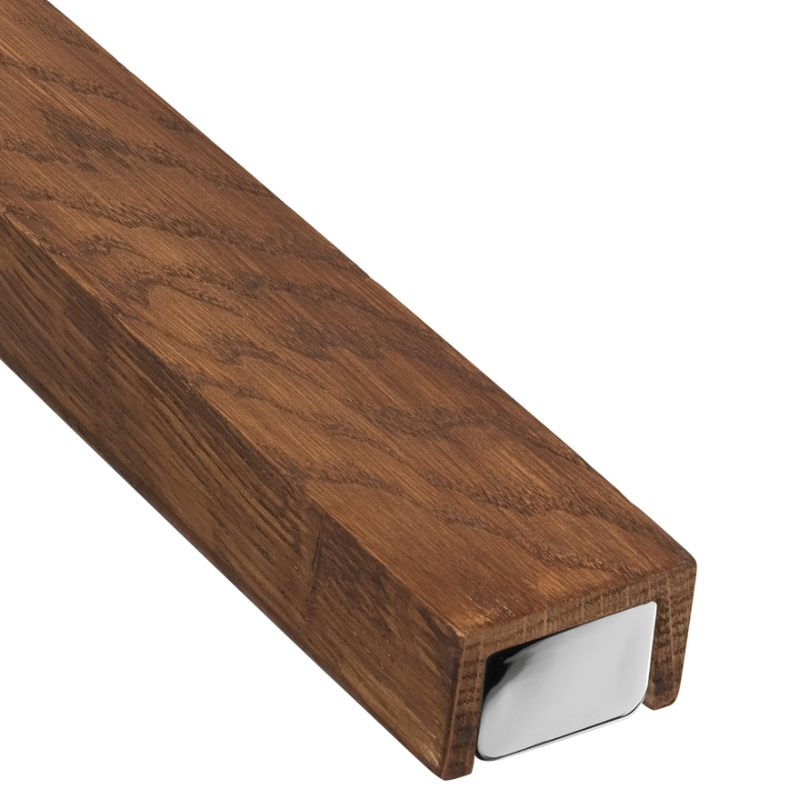 Brilagi - LED Peeglivalgustus vannituppa WOODY MIRROR LED/15W/230V 90 cm IP44 tamm kirss/läikiv kroom
